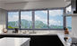 Alluminio Windows scorrevole degli appartamenti delle ville con la verniciatura temperata 6mm